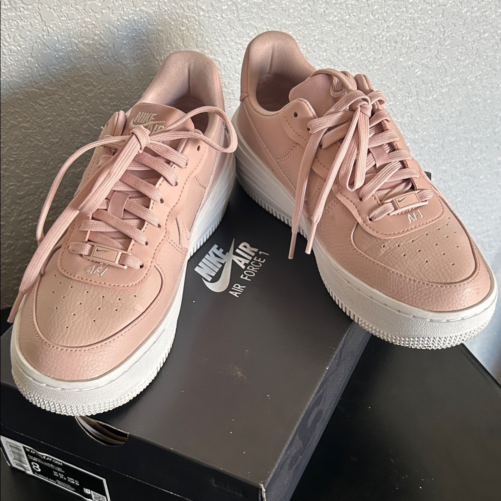 Nike Women's Blush Pink Air Force Sneakers